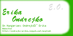 erika ondrejko business card